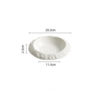 Rock Pattern Ceramic Deep Plates - TableGlow