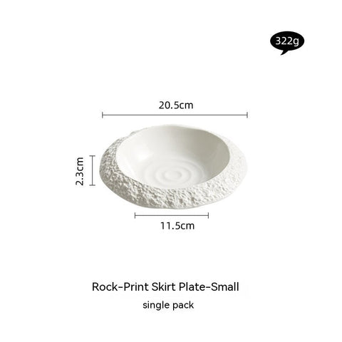 Rock Pattern Ceramic Deep Plates - TableGlow