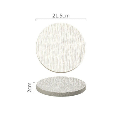 Rock Pattern Ceramic Flat Plate - TableGlow