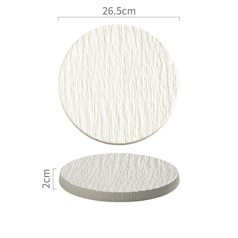 Rock Pattern Ceramic Flat Plate - TableGlow