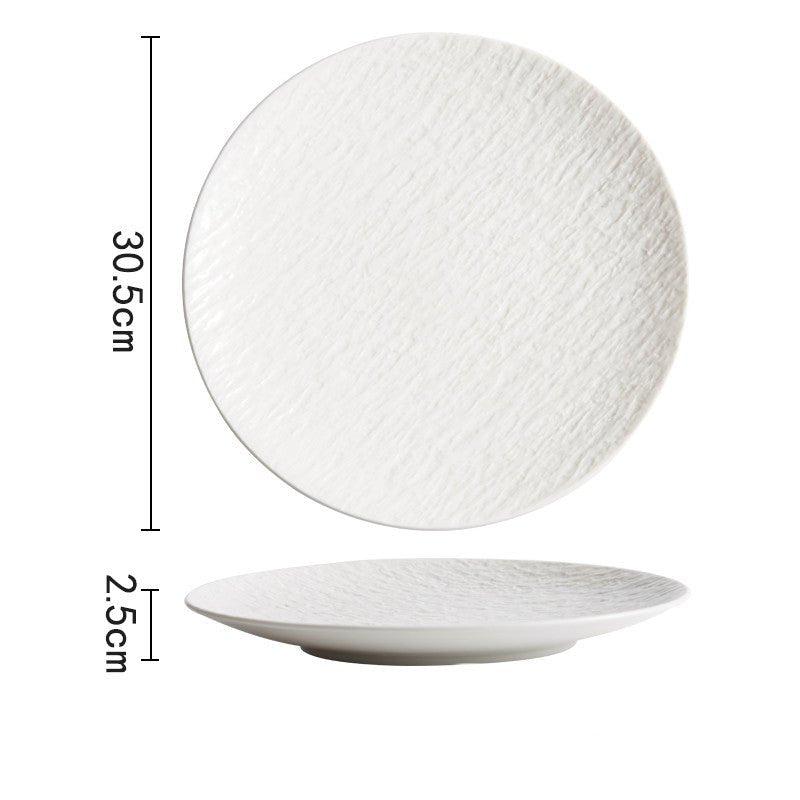 Rock Pattern Round Flat Plate - TableGlow