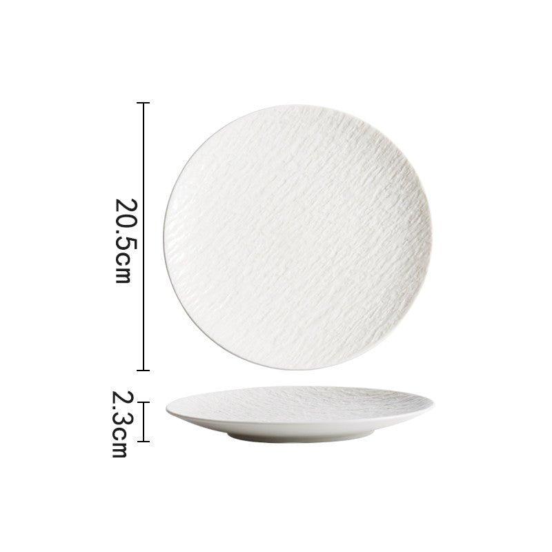 Rock Pattern Round Flat Plate - TableGlow