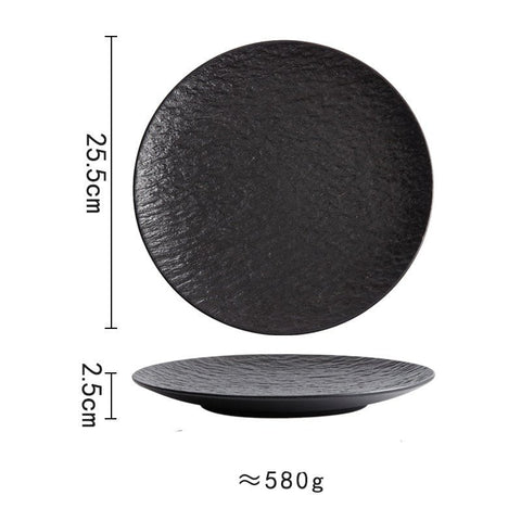 Rock Pattern Round Flat Plate - TableGlow