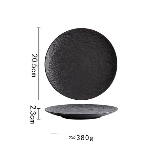 Rock Pattern Round Flat Plate - TableGlow