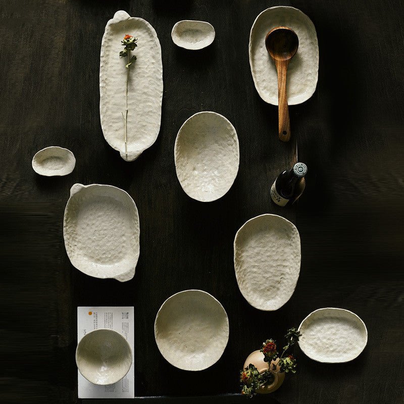 Stoneware Irregular Personalized Plates - TableGlow