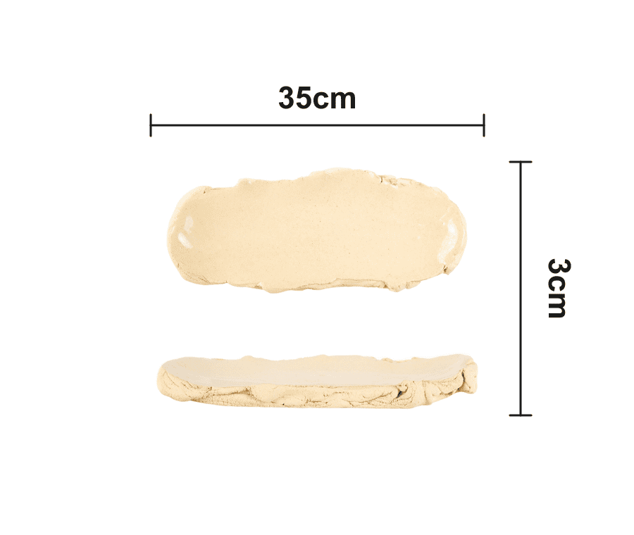 Stretched - Plate – Abmessungen (large)