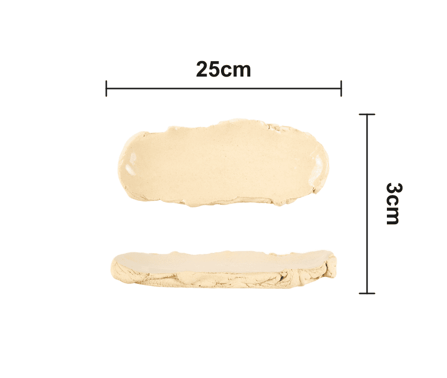 Stretched - Plate – Abmessungen (small)